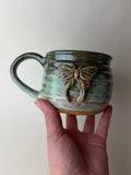 Moth Wheel Thrown Mug