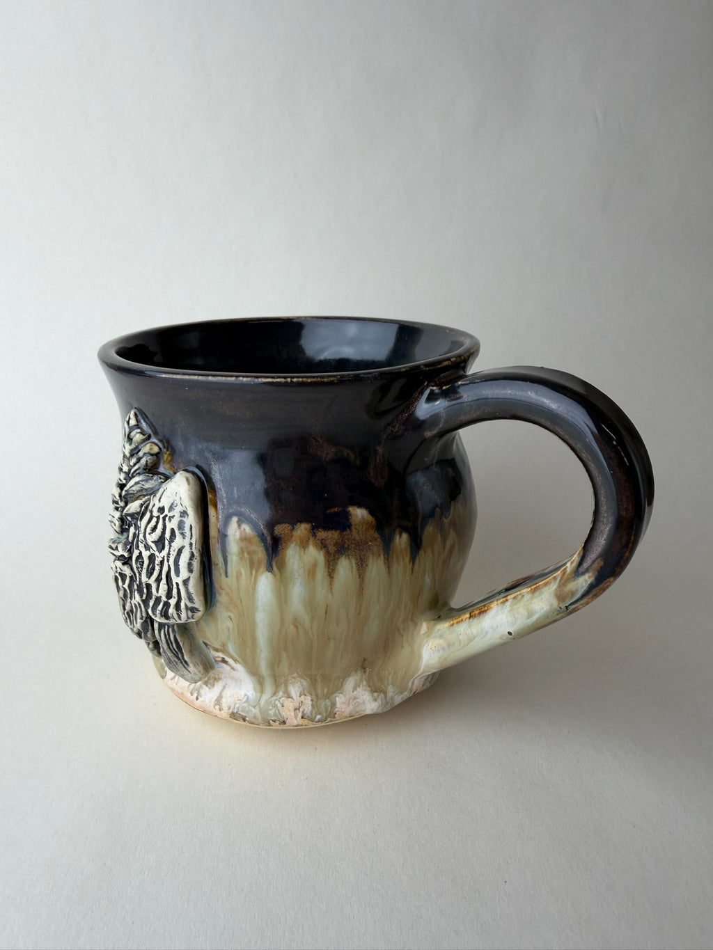 Morel Mushroom Wheel Thrown Mug