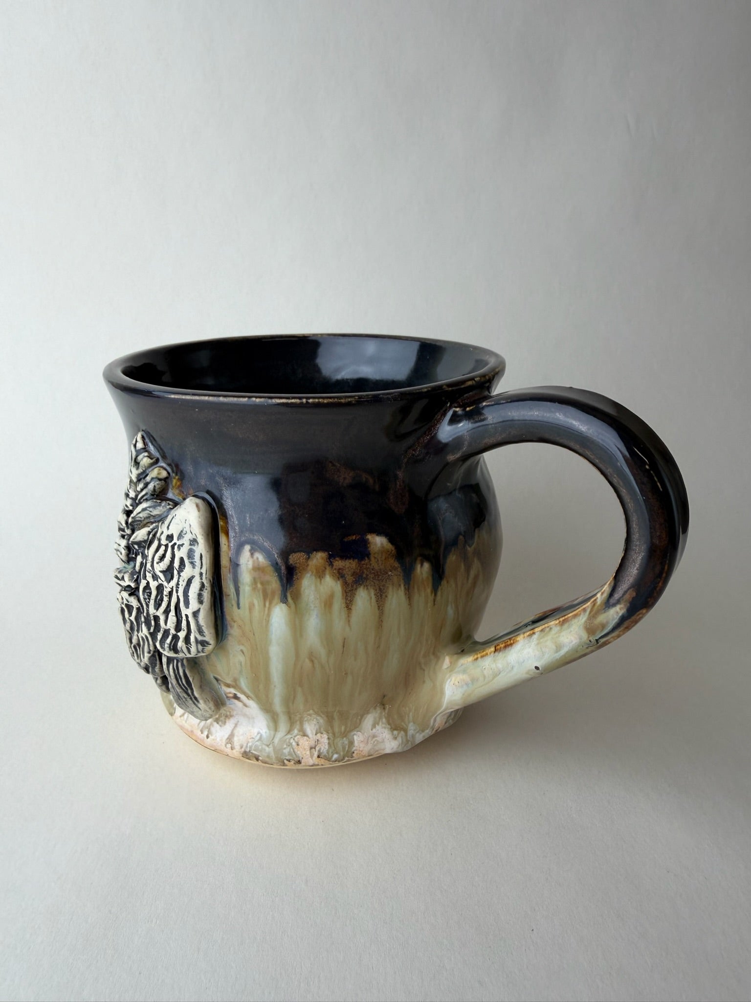 Morel Mushroom Wheel Thrown Mug