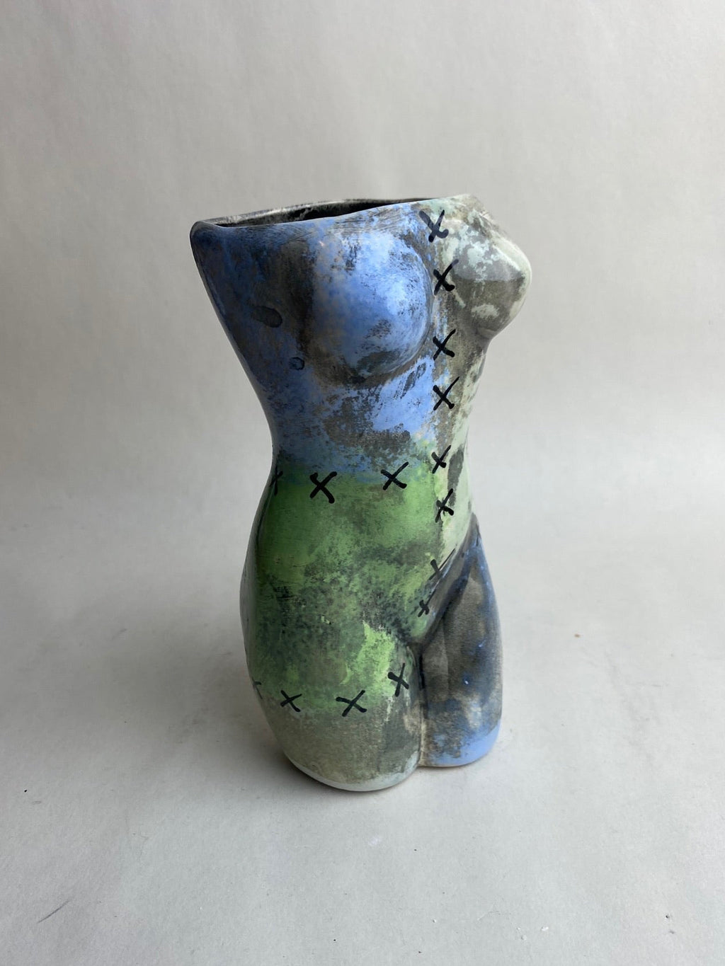Patchwork Female Body Vase