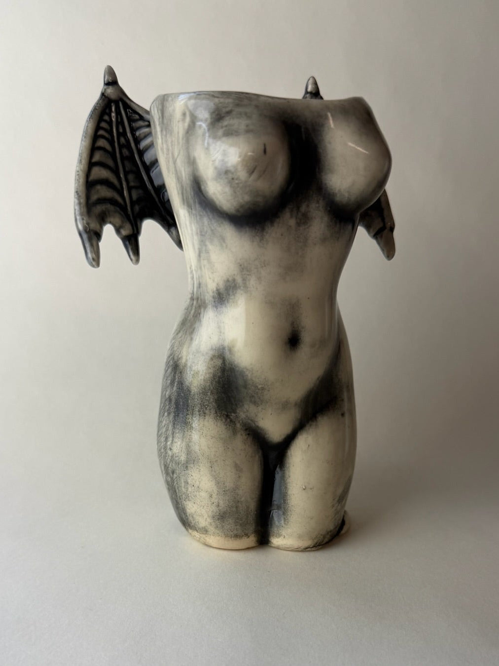 Succubus Female Body Vase With Wings