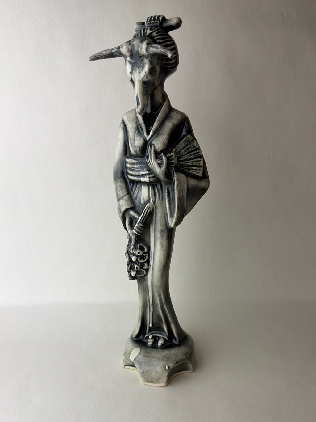 Masked Maiden Medium Female Geisha With Steer Skull Head