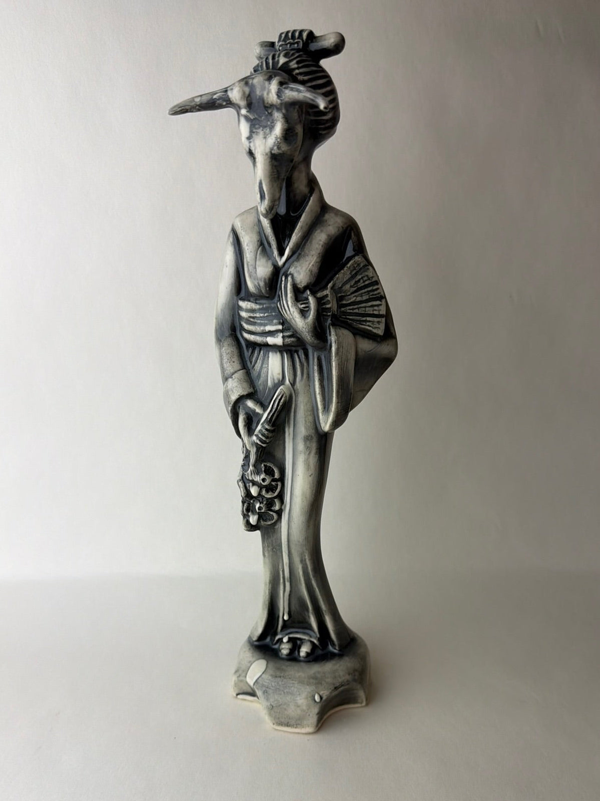 Masked Maiden Medium Female Geisha With Steer Skull Head