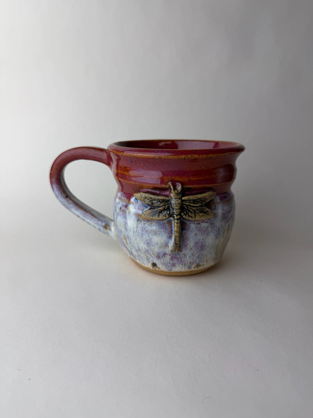 Dragonfly Wheel Thrown Mug