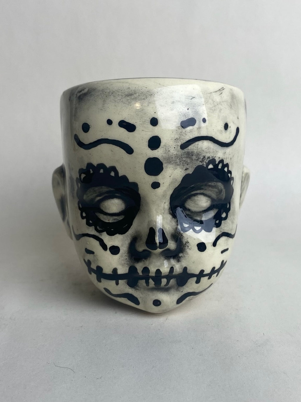 Sugar Skull Baby Doll Head Planter