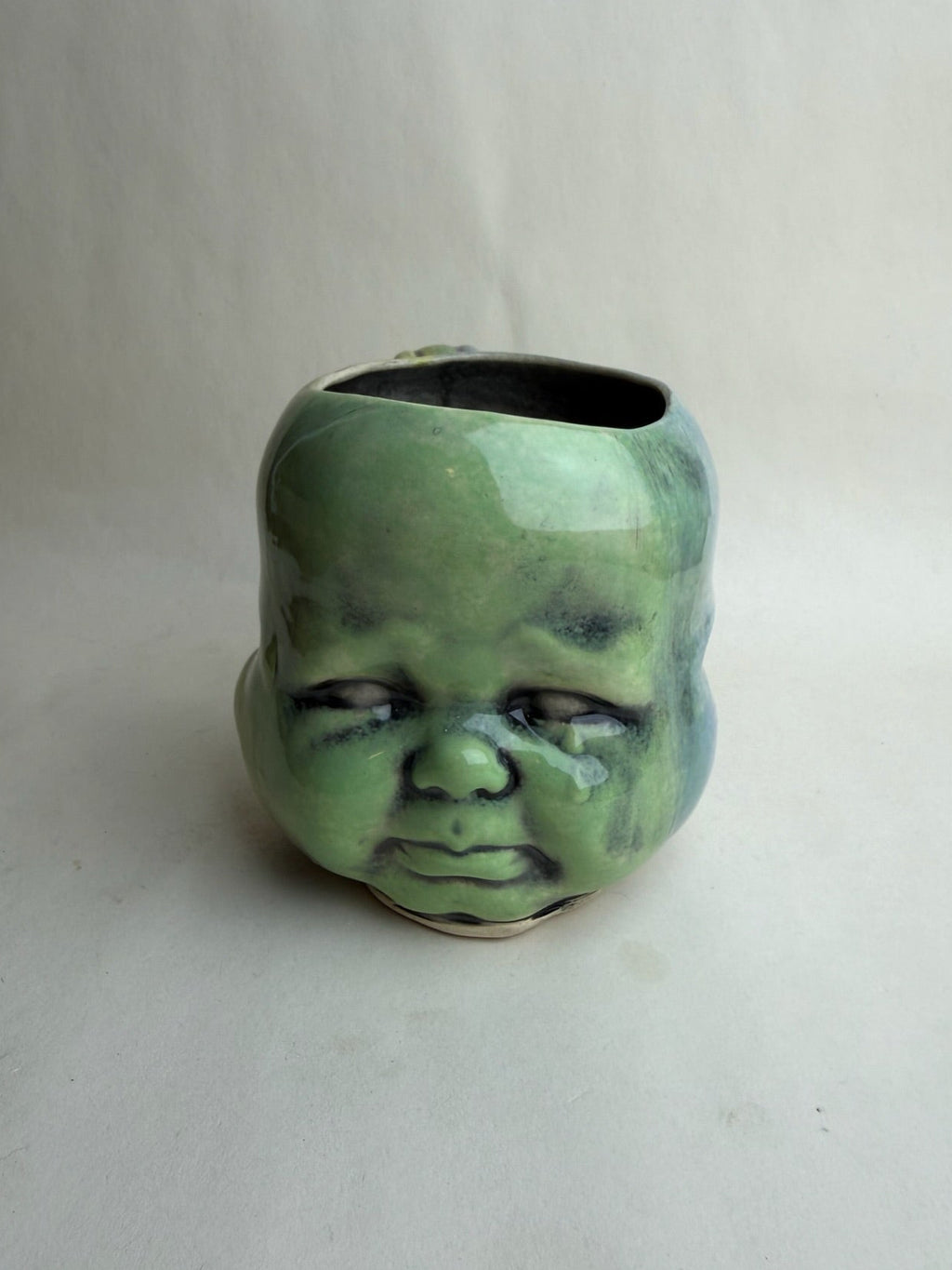 Three Face Baby Doll Head Mug