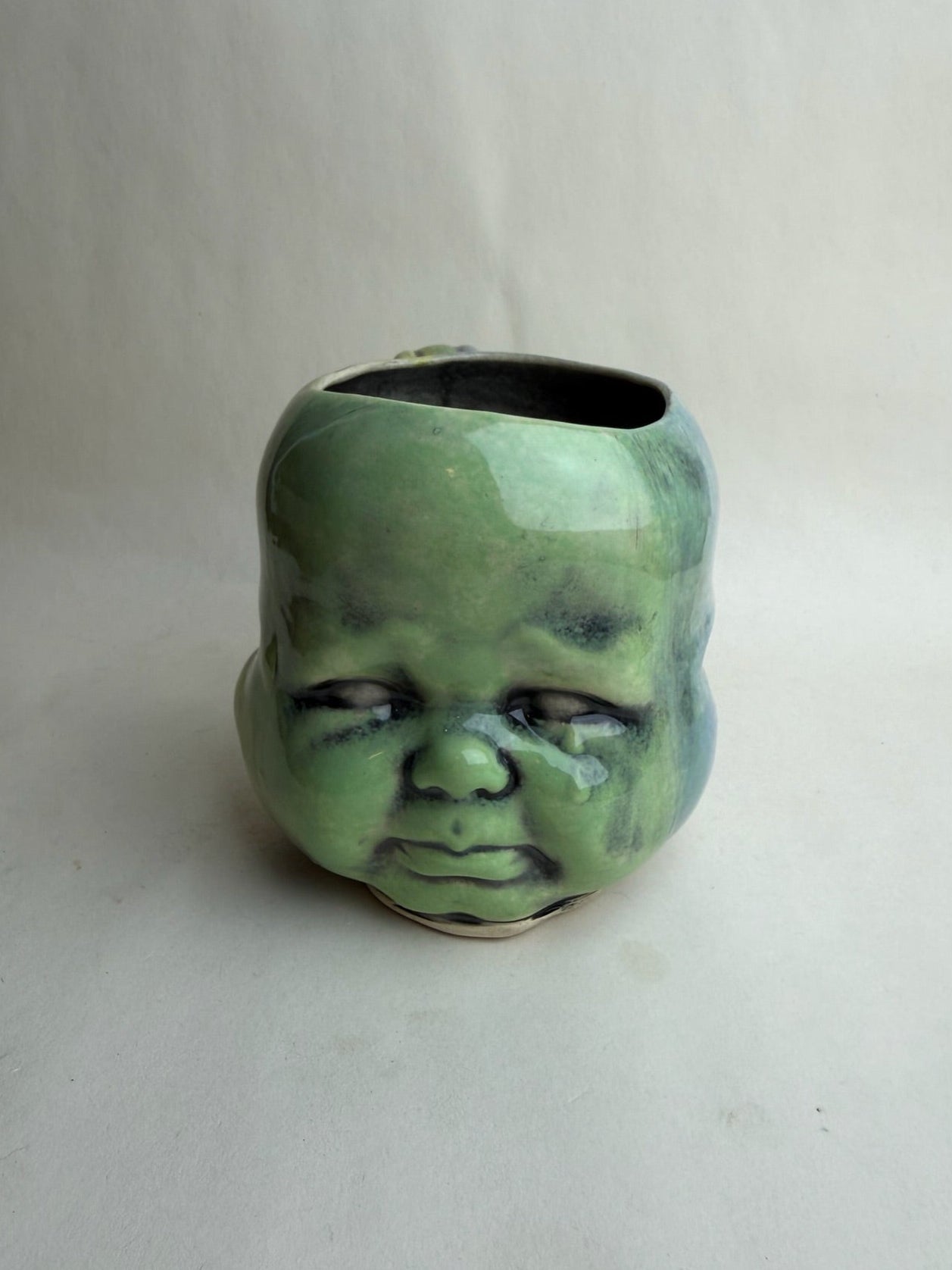 Three Face Baby Doll Head Mug