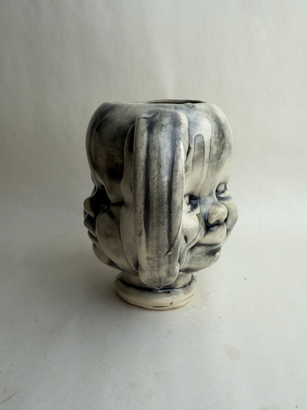 Three Face Baby Doll Head Mug