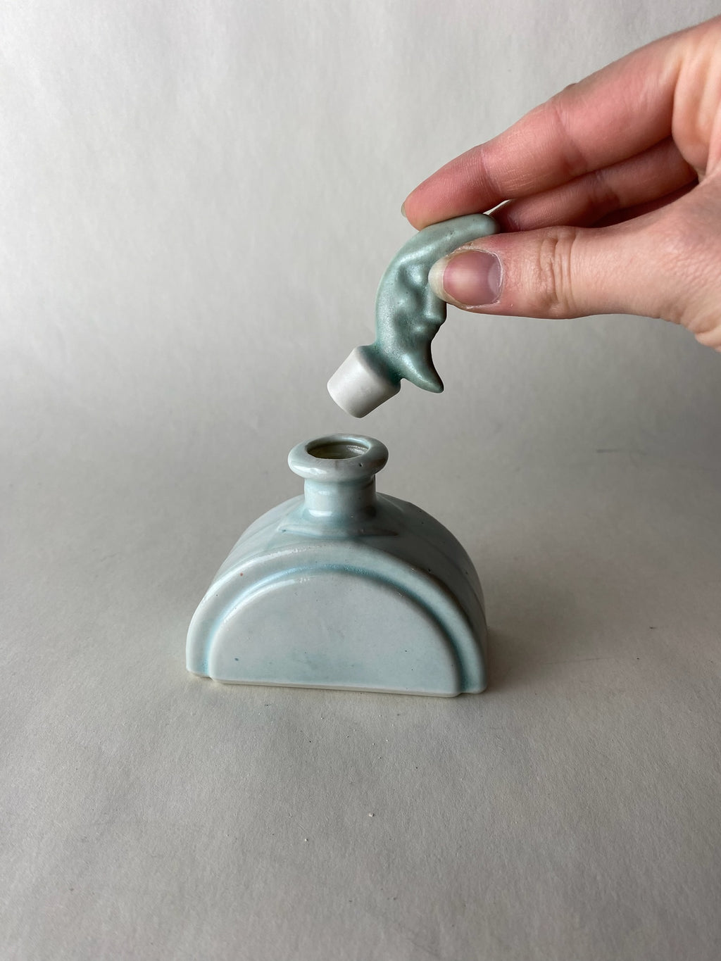 Perfume / Potion Bottle with Crescent Moon Stopper