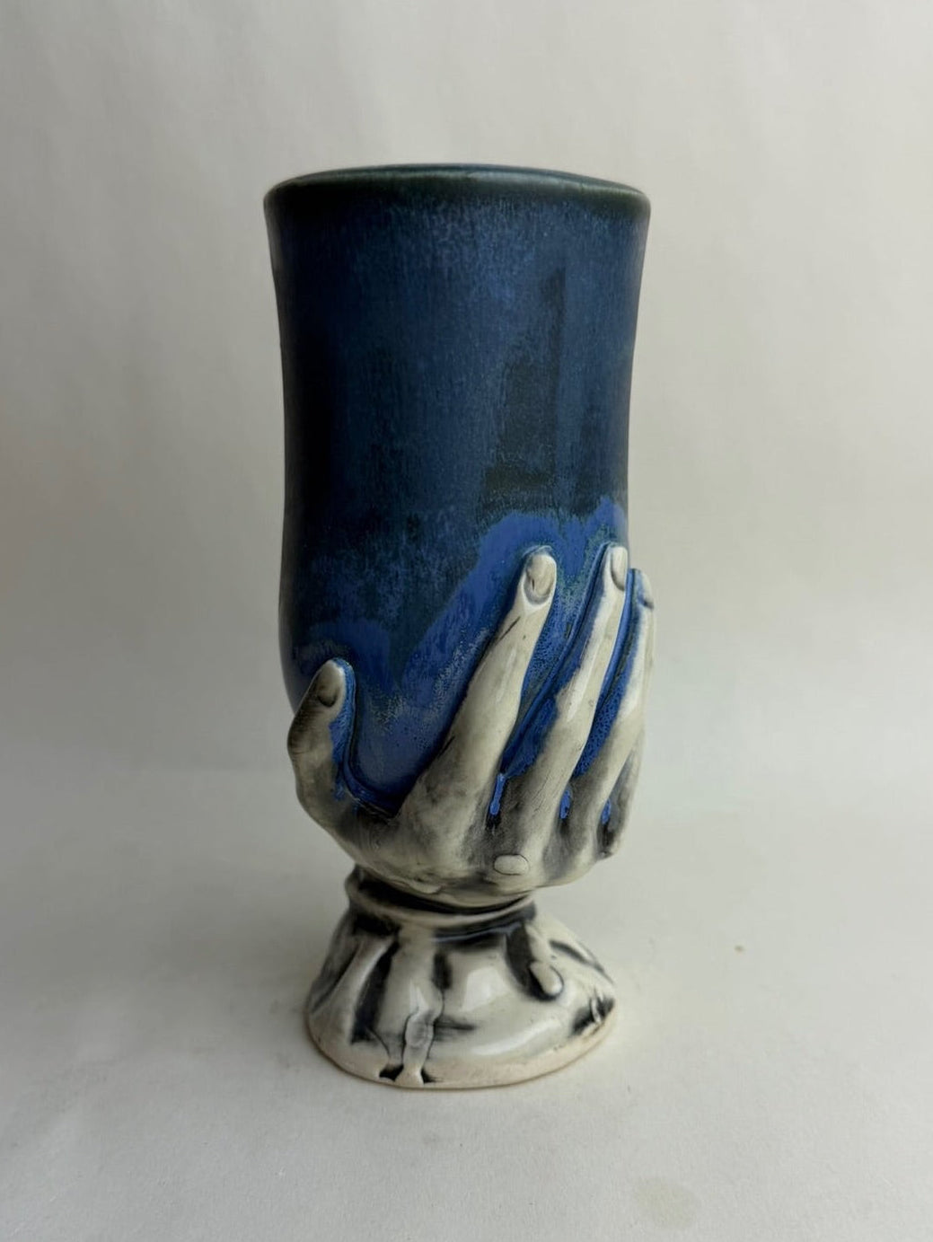 Blue Hand Goblet