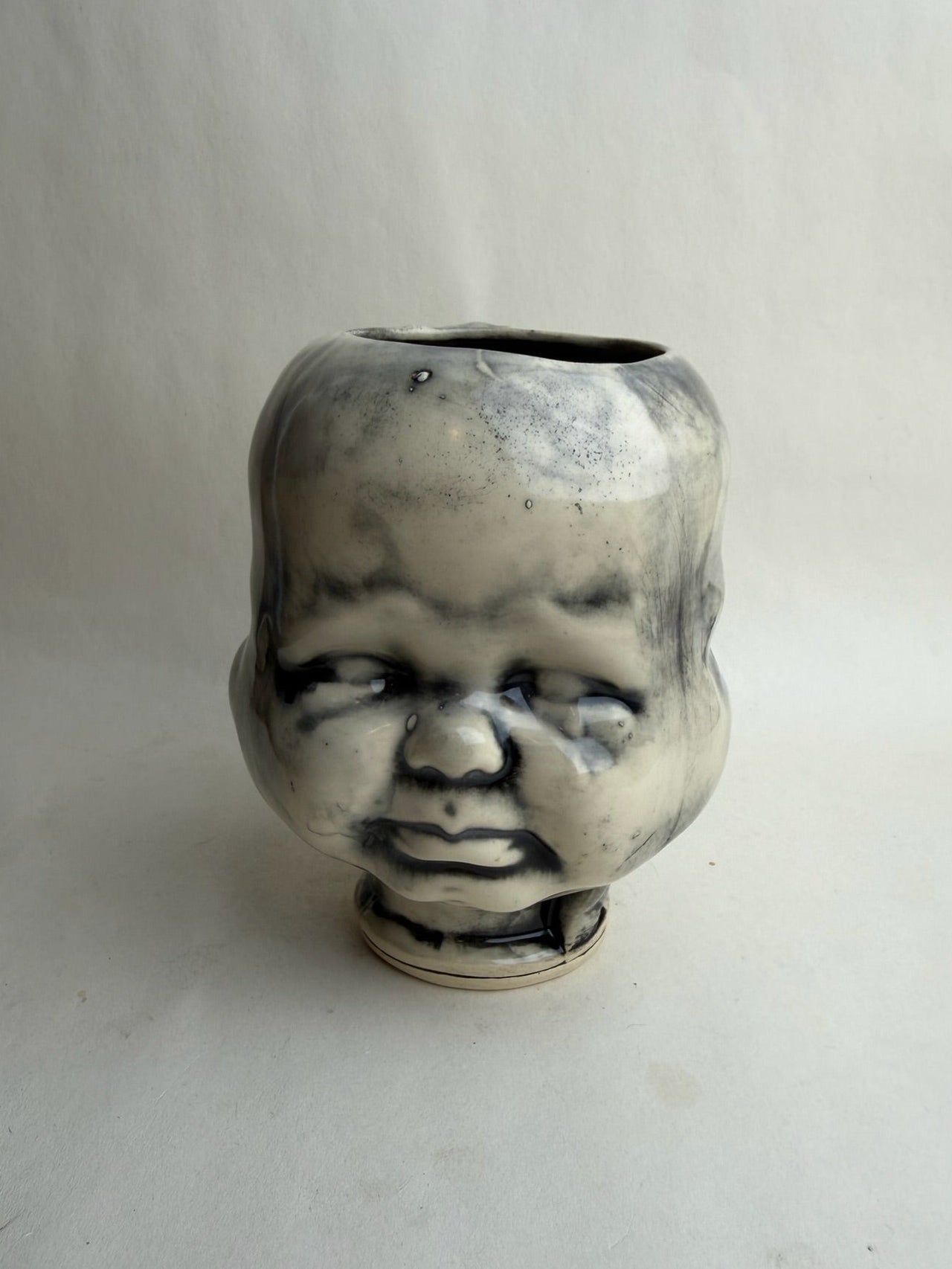 Three Face Baby Doll Head Mug