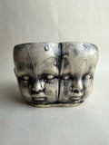 Conjoined Baby Doll Heads Planter