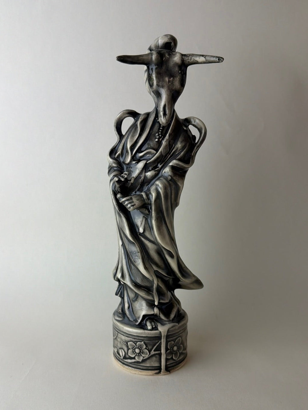 Masked Maiden Female Goddess With Steer Skull Head