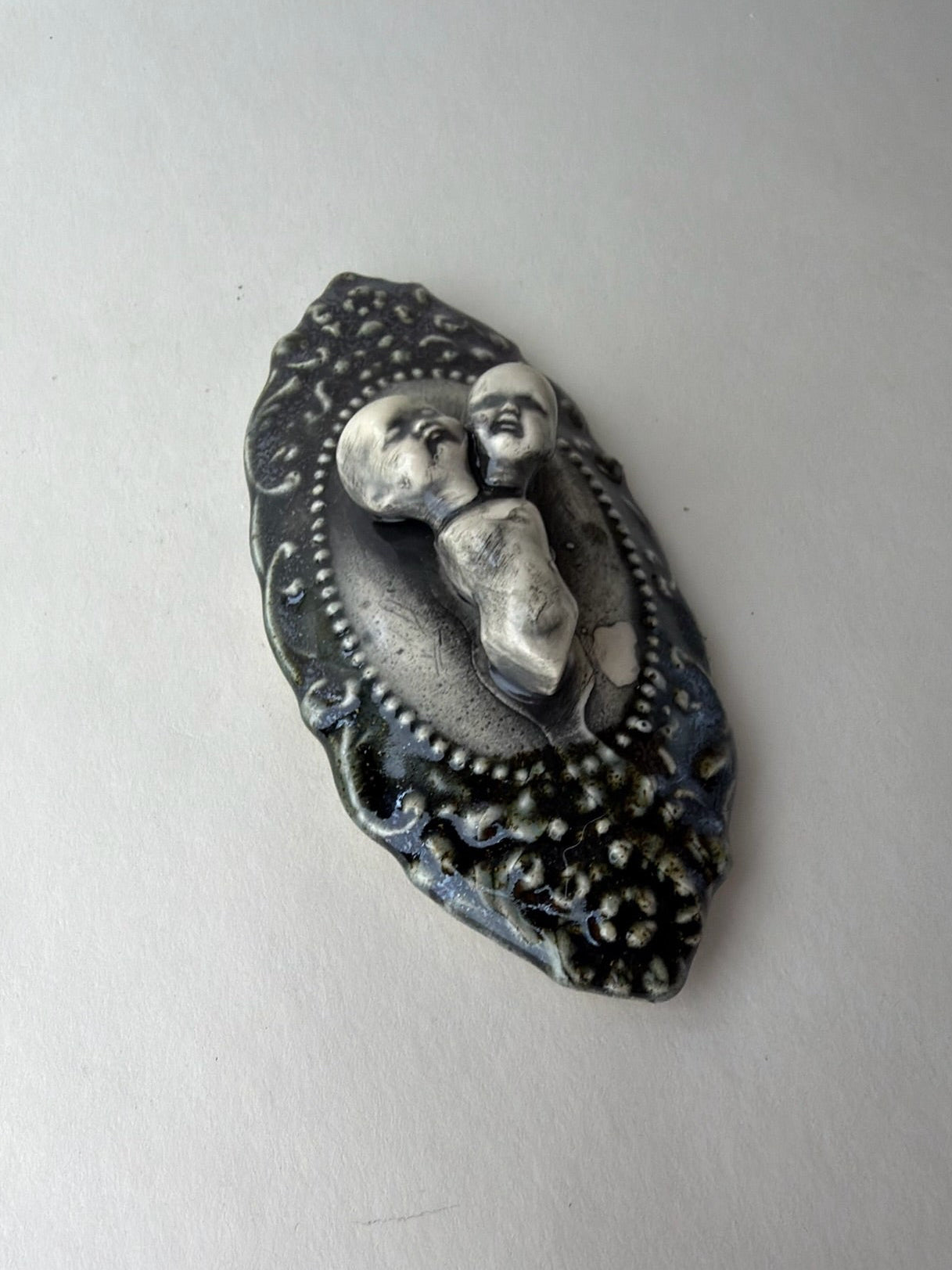 Two Headed Baby Doll Wall Decoration