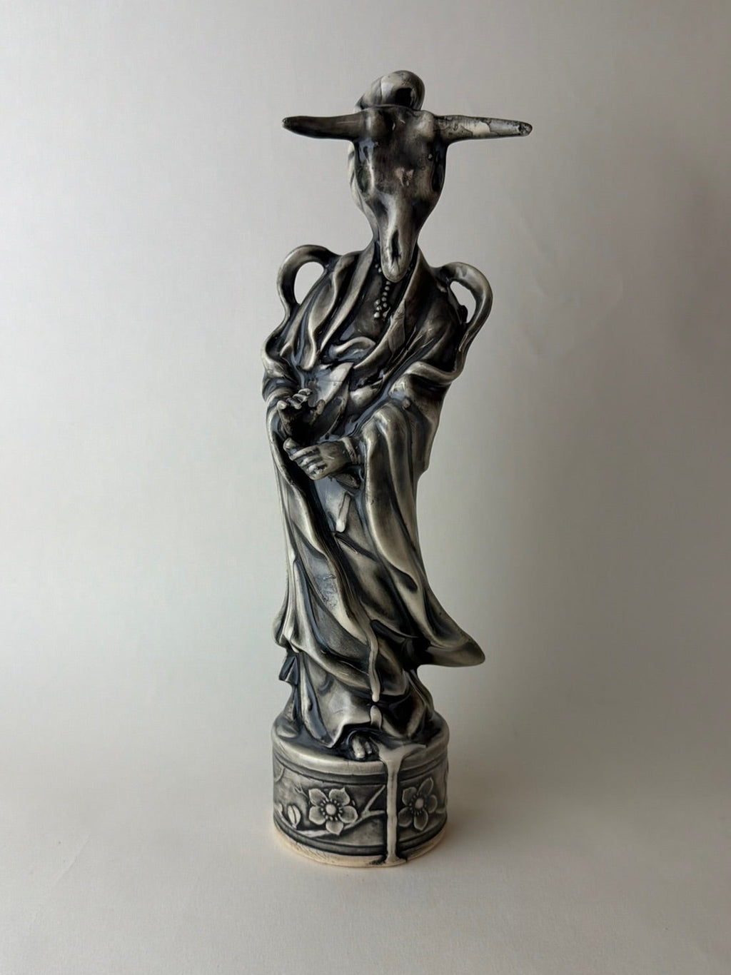 Masked Maiden Female Goddess With Steer Skull Head