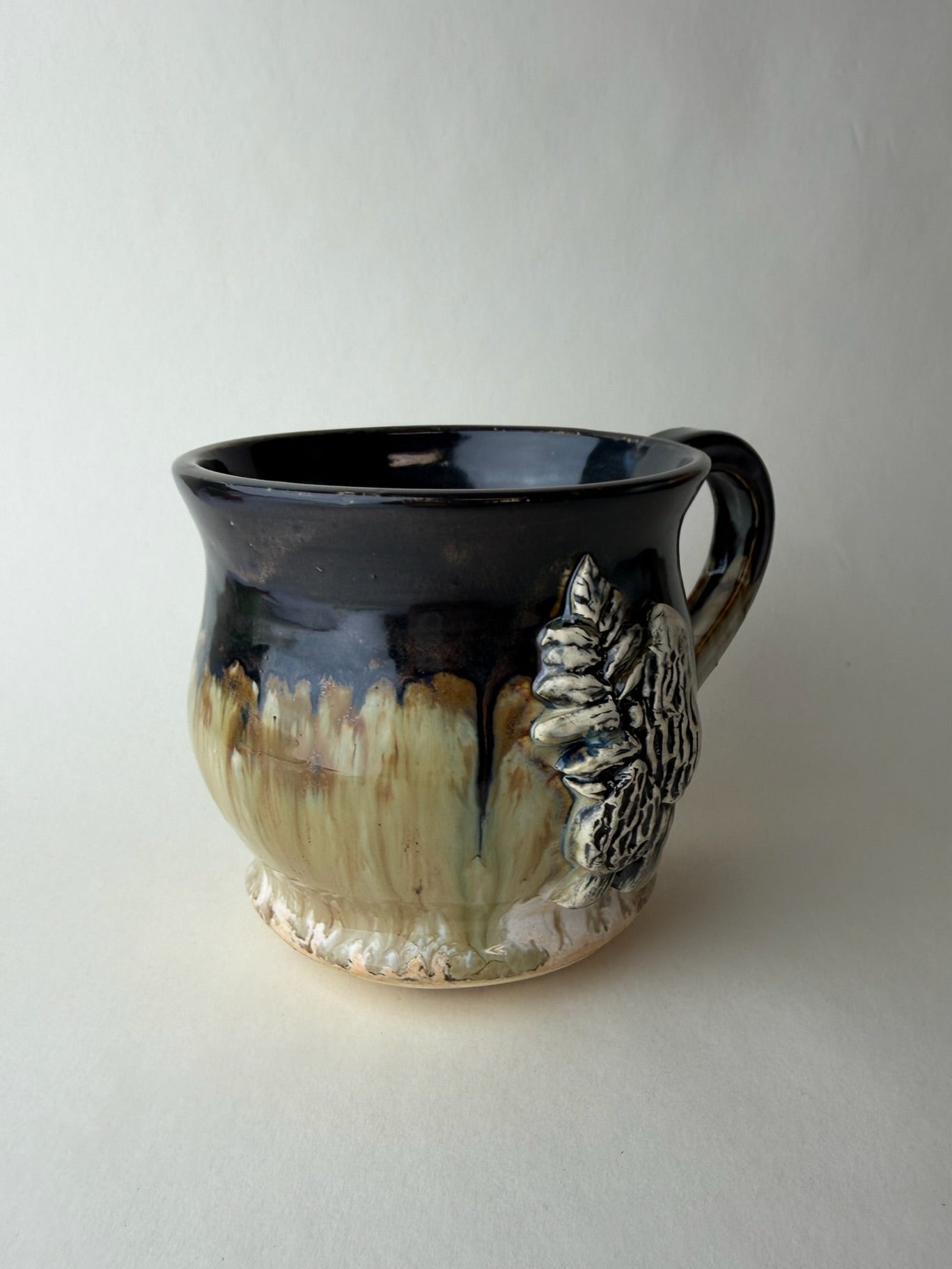Morel Mushroom Wheel Thrown Mug