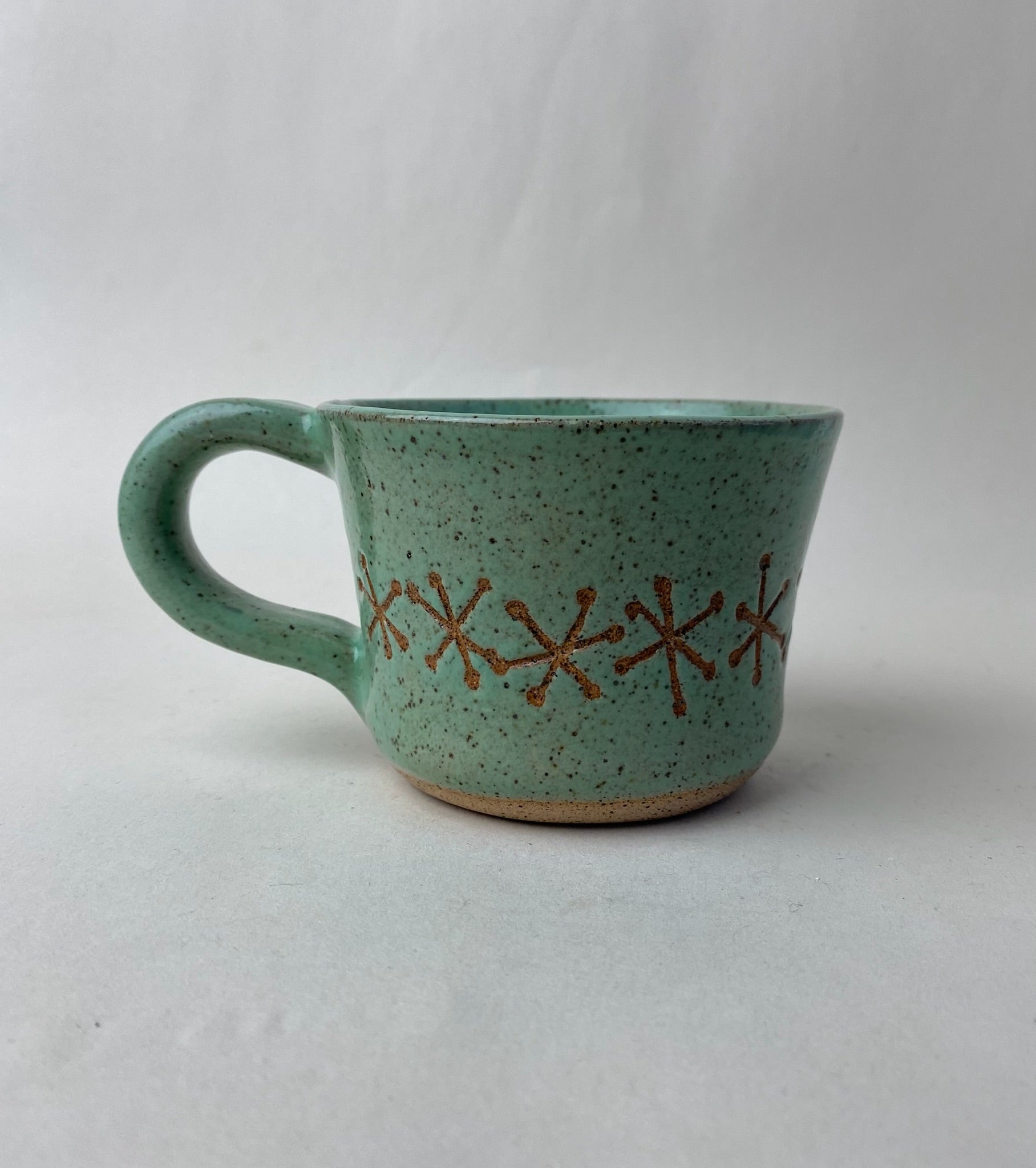 Retro Sputnik Wheel Thrown Mug