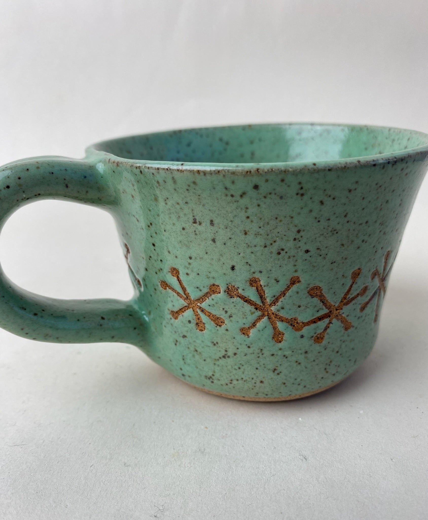 Retro Sputnik Wheel Thrown Mug