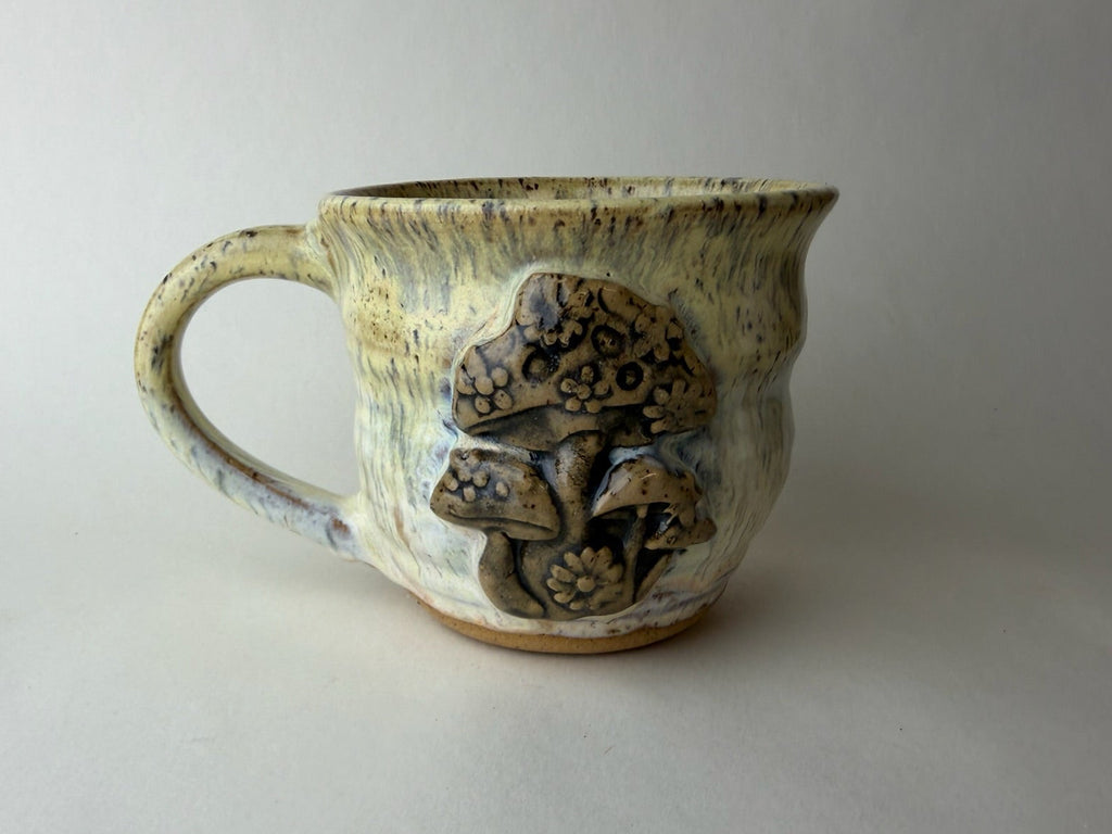 Retro Mushroom Wheel Thrown Mug
