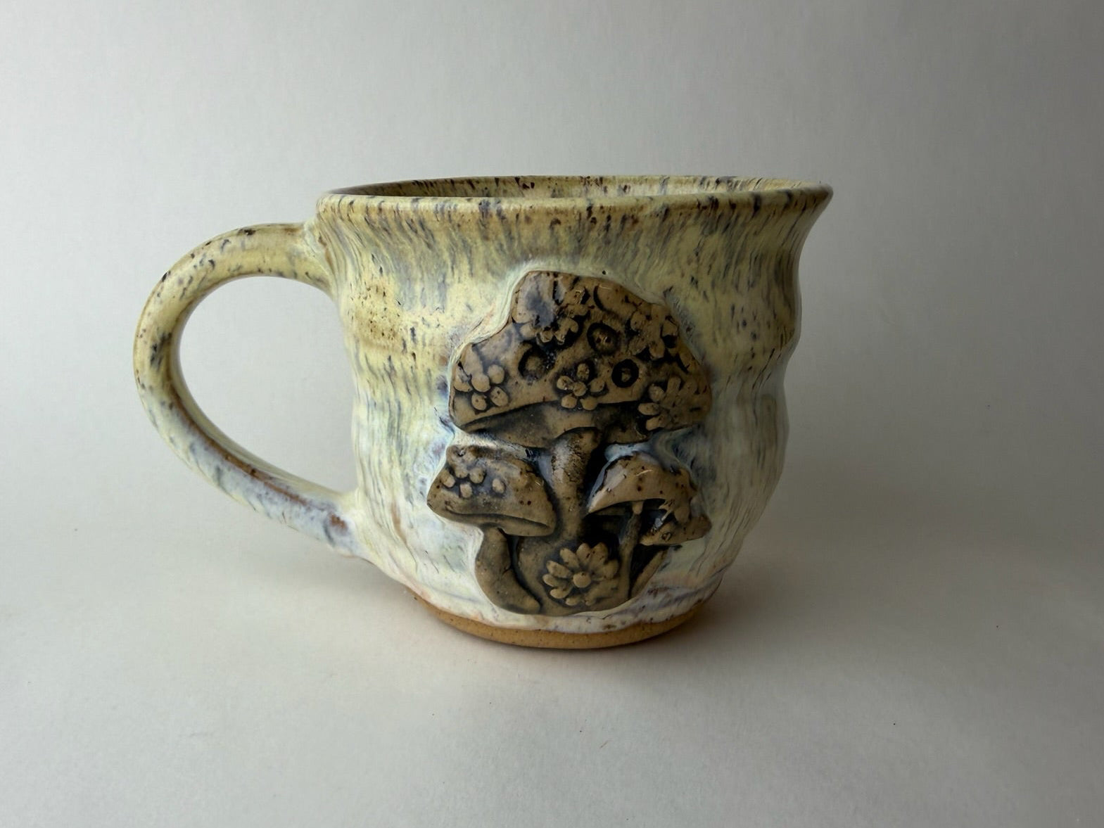 Retro Mushroom Wheel Thrown Mug