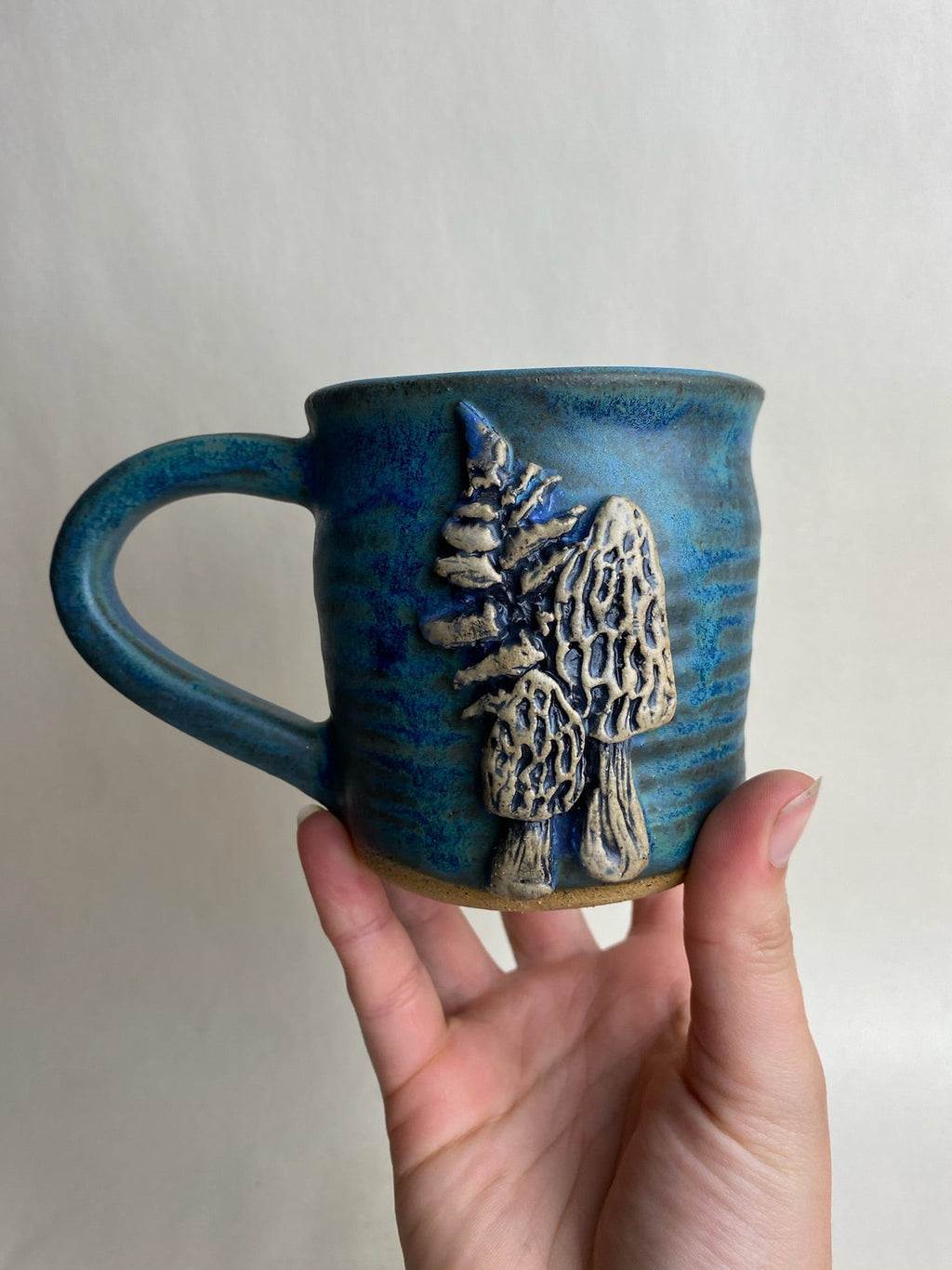 Morel mushroom Wheel Thrown Mug