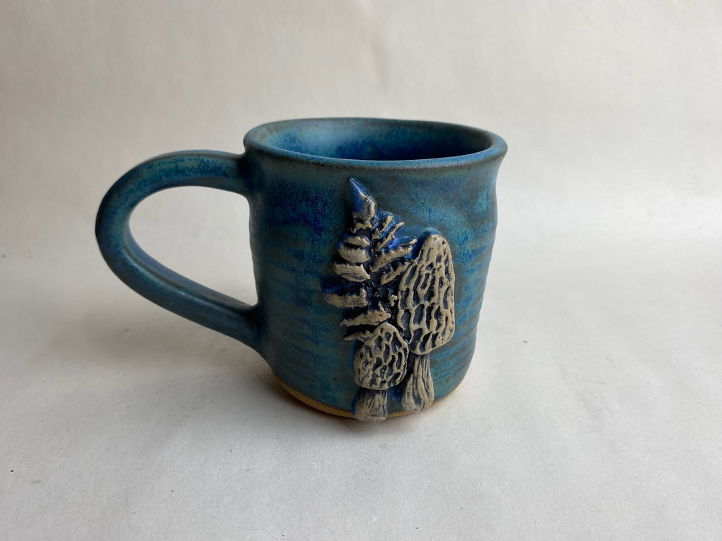 Morel mushroom Wheel Thrown Mug