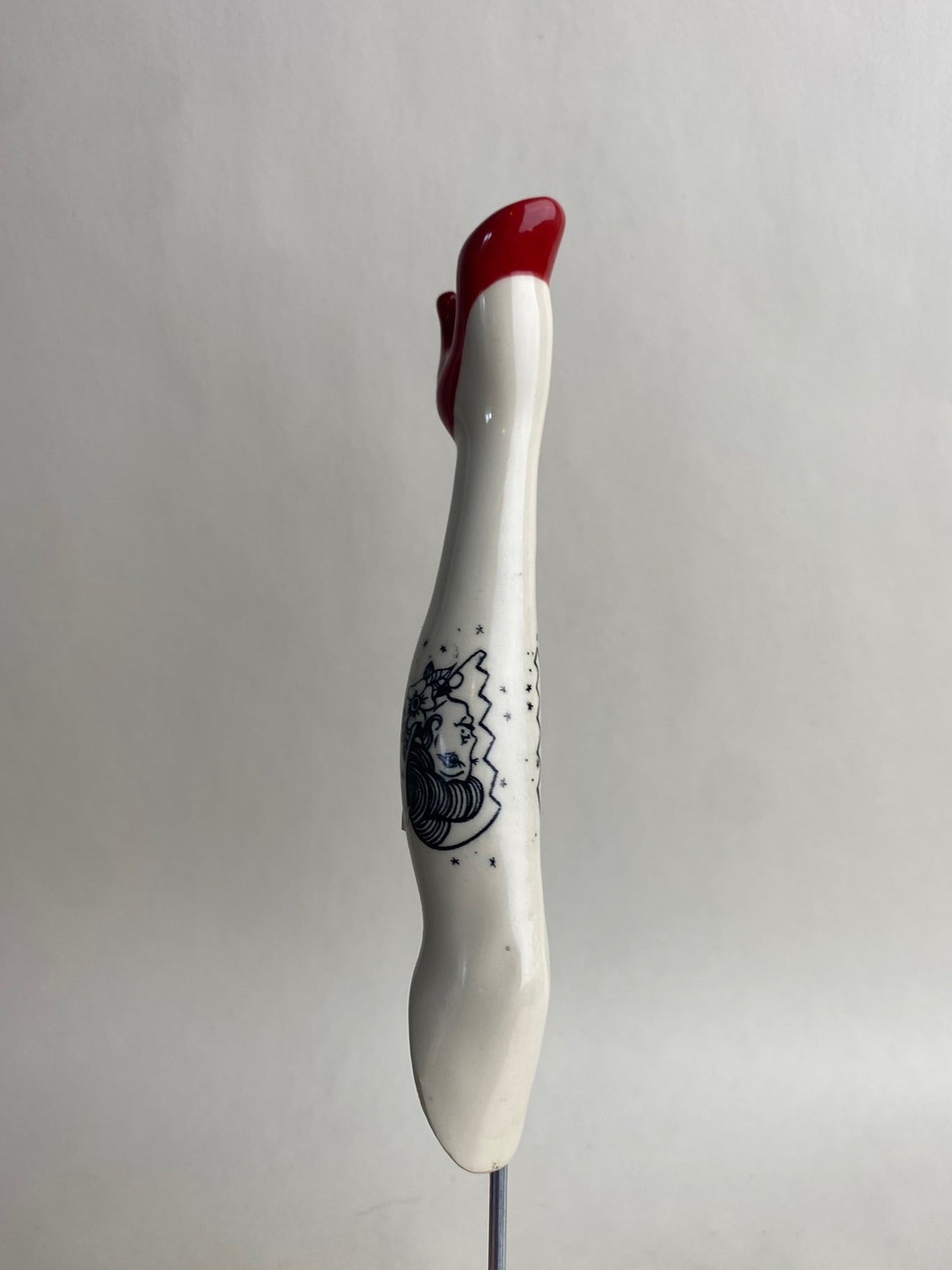 Tattoo Female Leg Garden Plant Stake