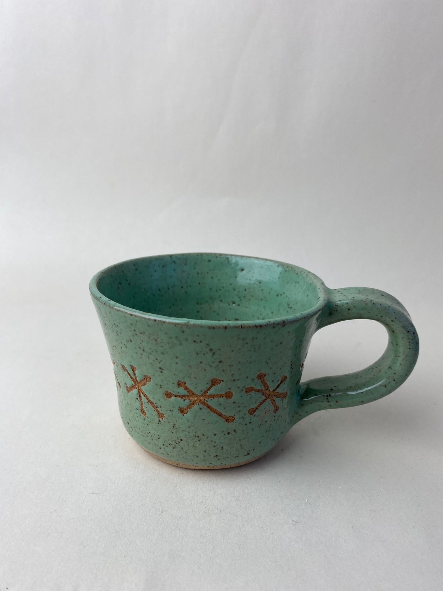 Retro Sputnik Wheel Thrown Mug