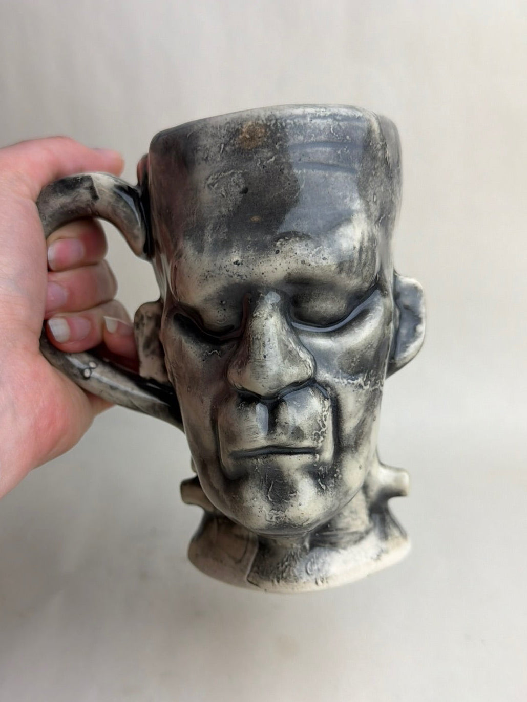 Black And White Frankenstein Monster Mug