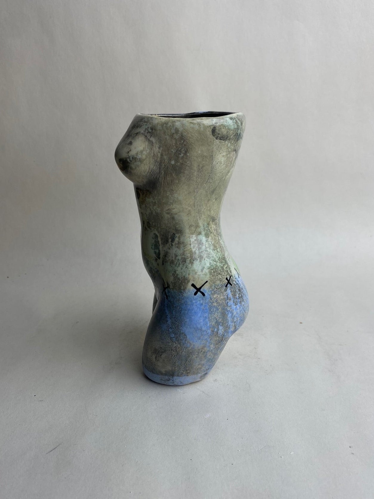Patchwork Female Body Vase