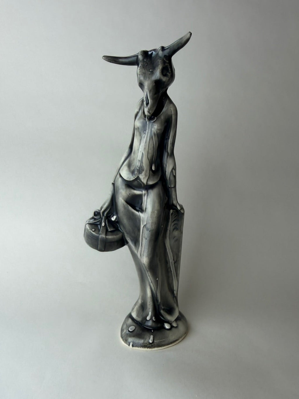 Masked Maiden Female With Steer Skull Head