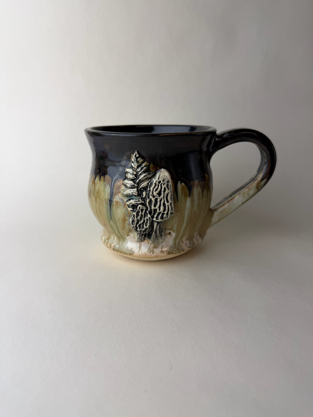 Morel Mushroom Wheel Thrown Mug