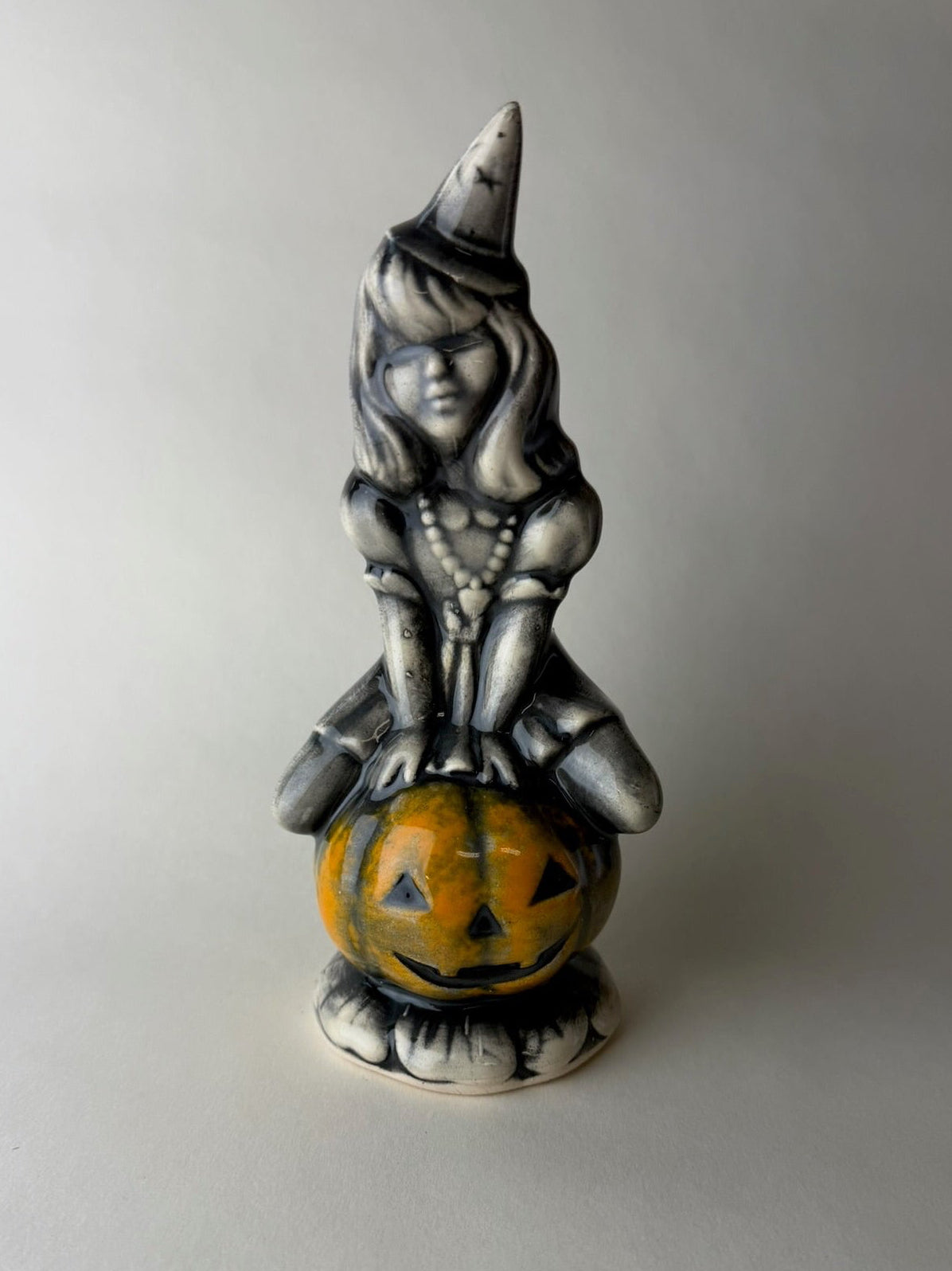 Witch on Jack-o-lantern