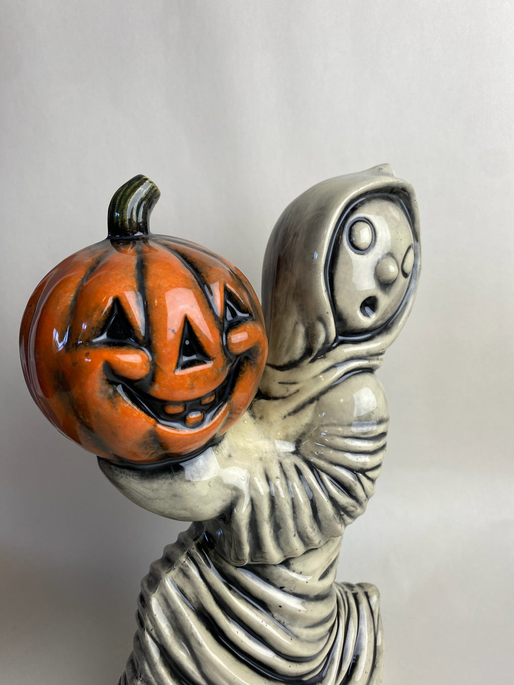 Large Vintage Style Ghost with Jack-o-lantern