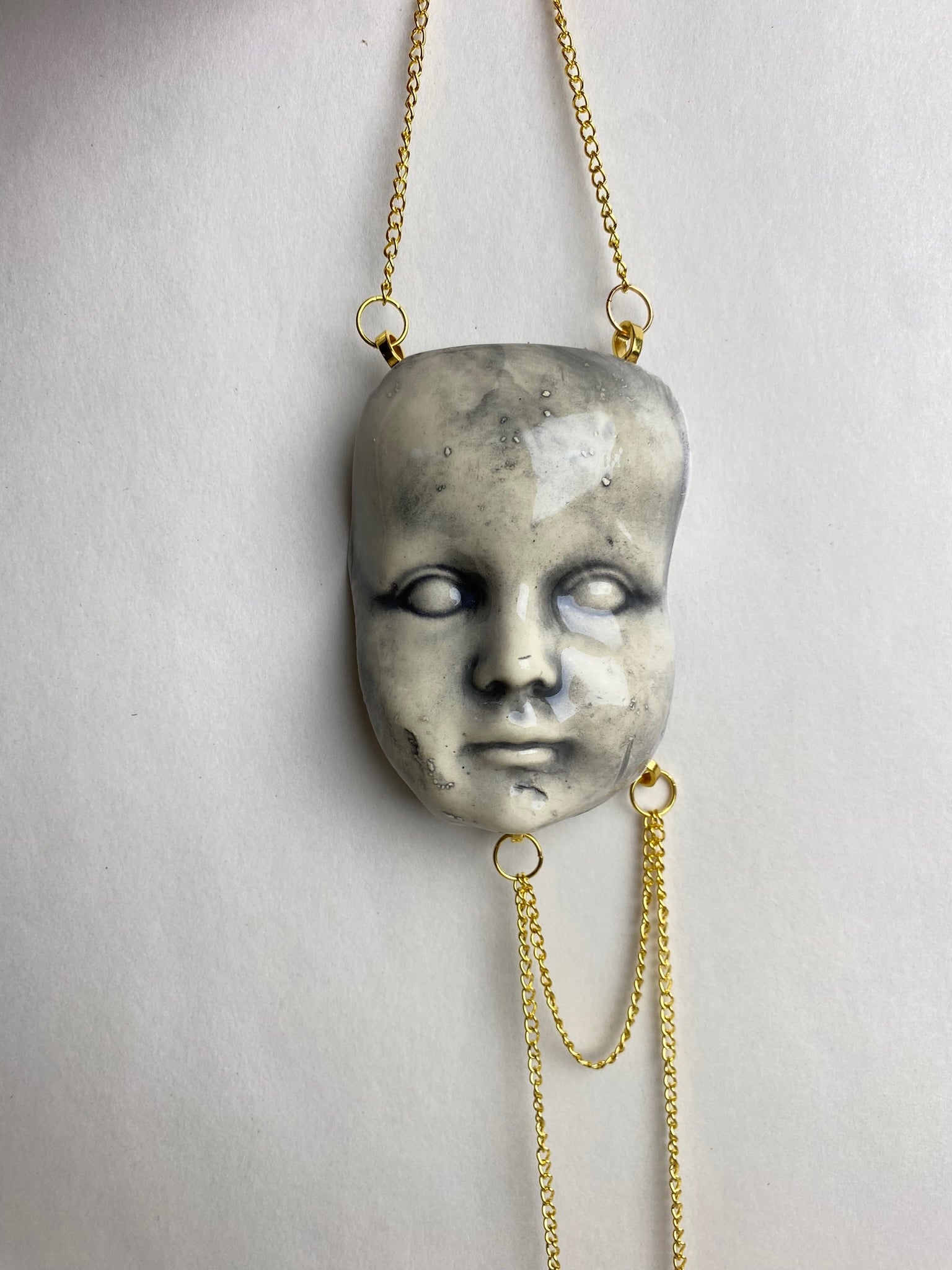 Baby Doll Face Hanging Mobile With Amethyst