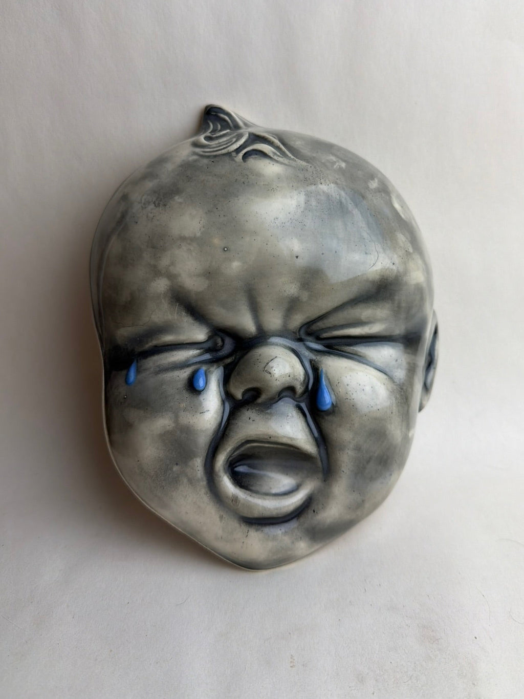 Large Crying Baby Doll Head Wall Decoration