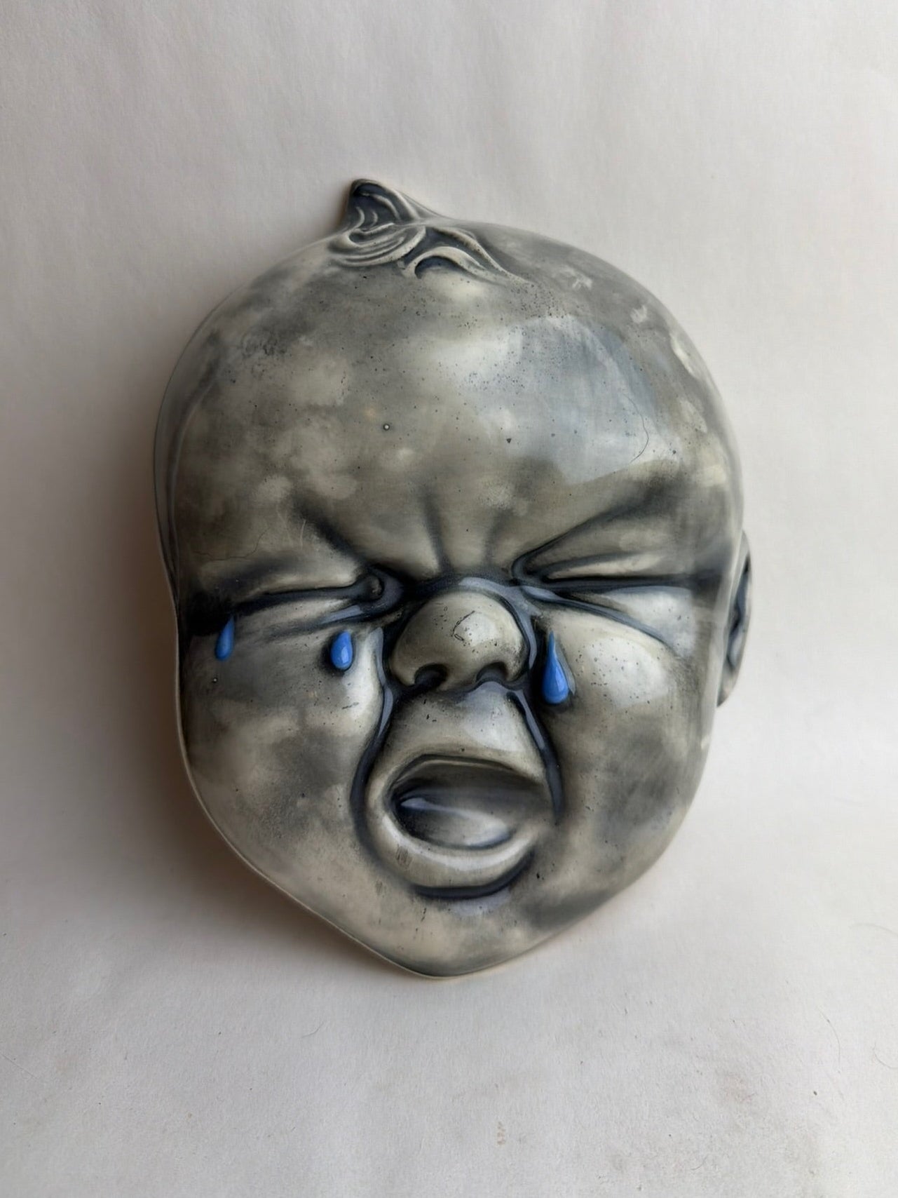 Large Crying Baby Doll Head Wall Decoration
