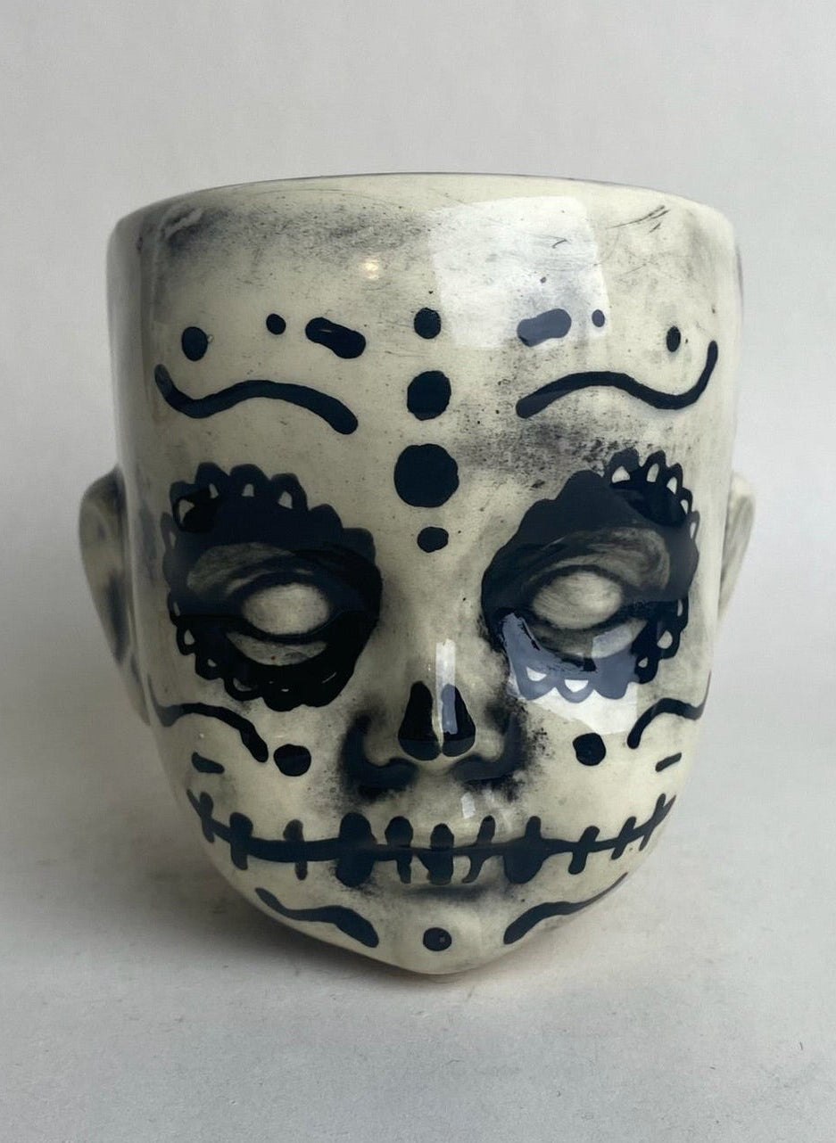 Sugar Skull Baby Doll Head Planter