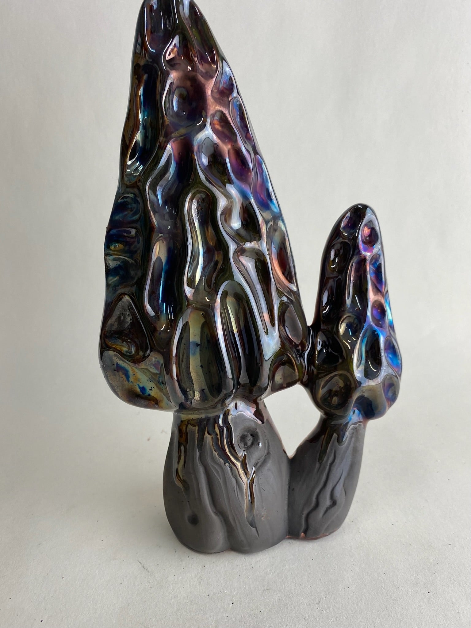 Raku Morel Mushroom