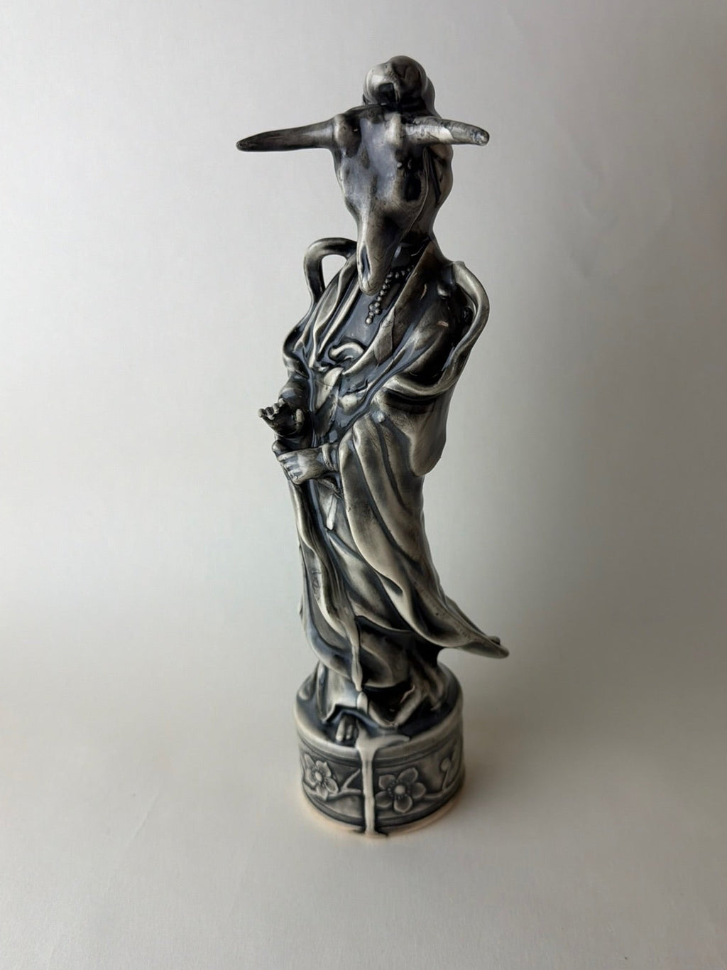 Masked Maiden Female Goddess With Steer Skull Head