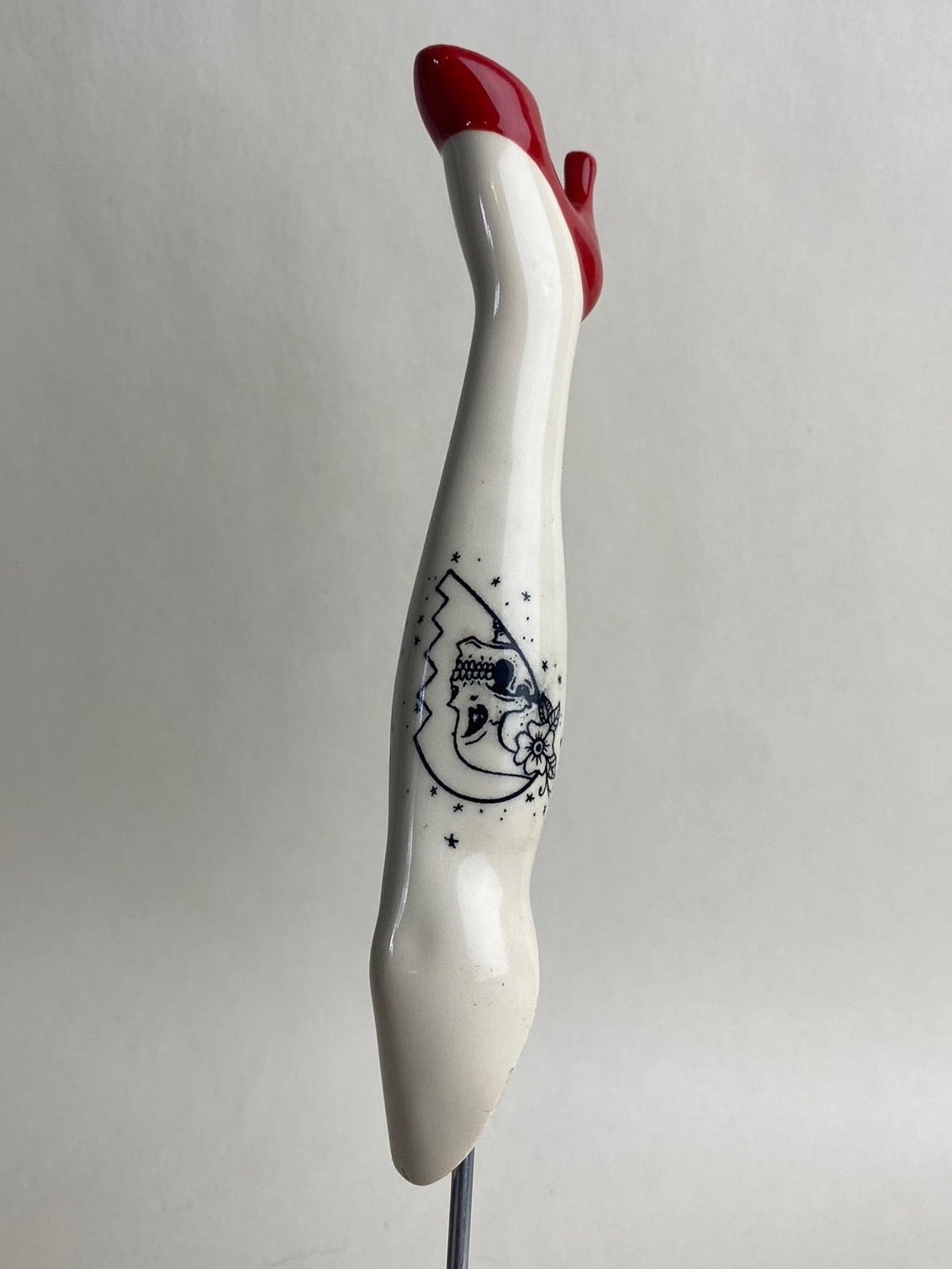 Tattoo Female Leg Garden Plant Stake