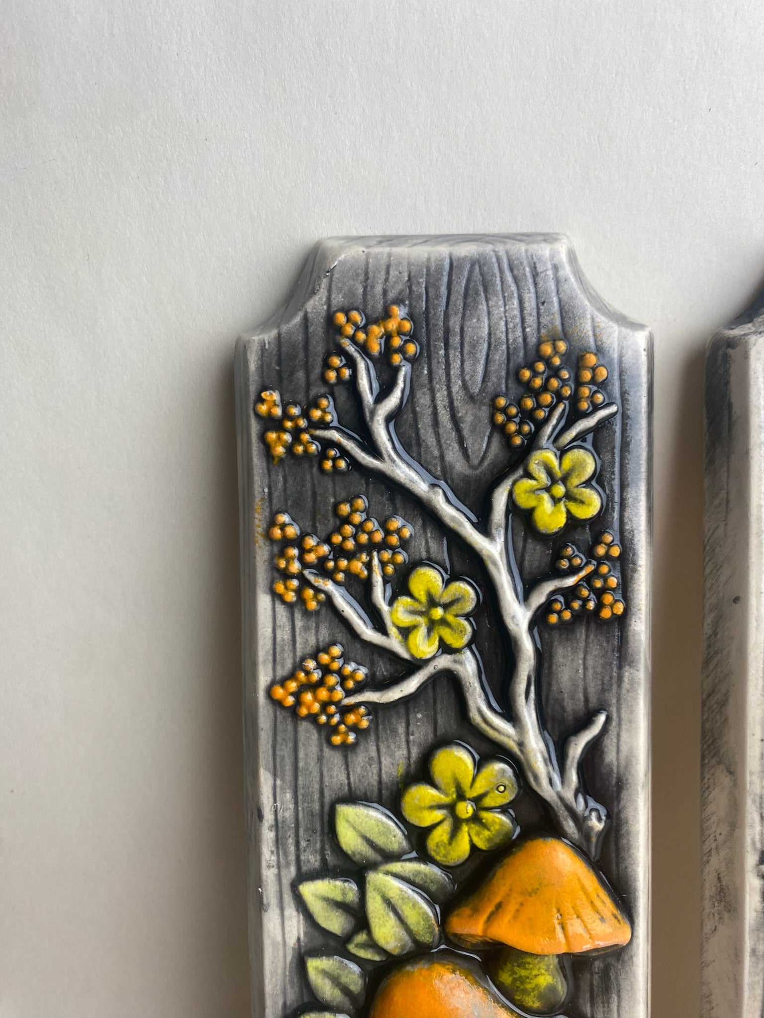 Retro Mushroom Cherry Blossom Wall Plaques