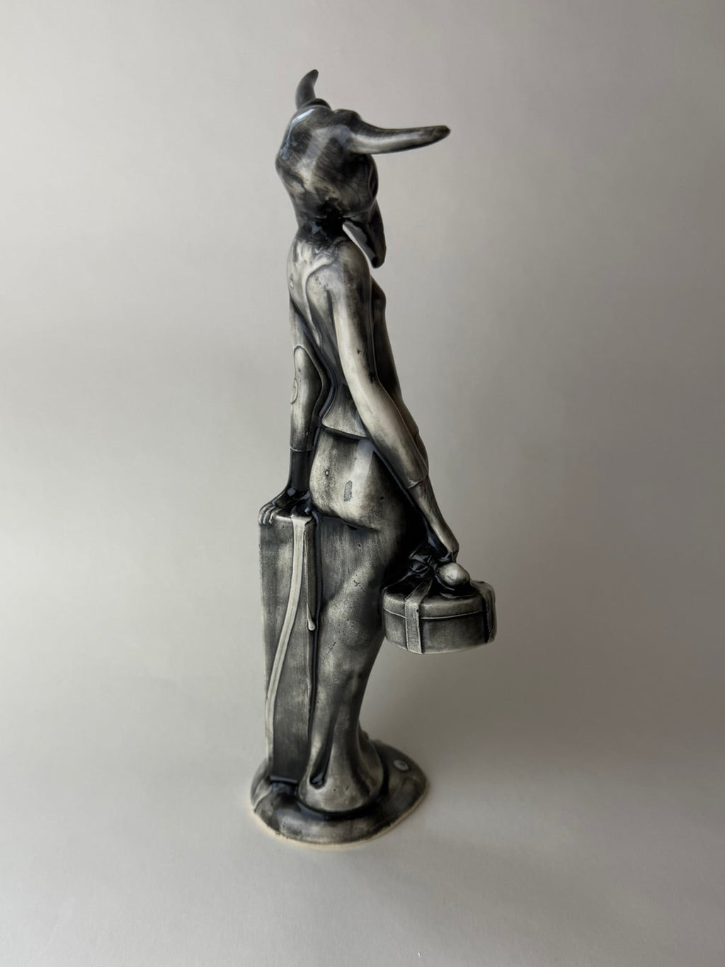 Masked Maiden Female With Steer Skull Head