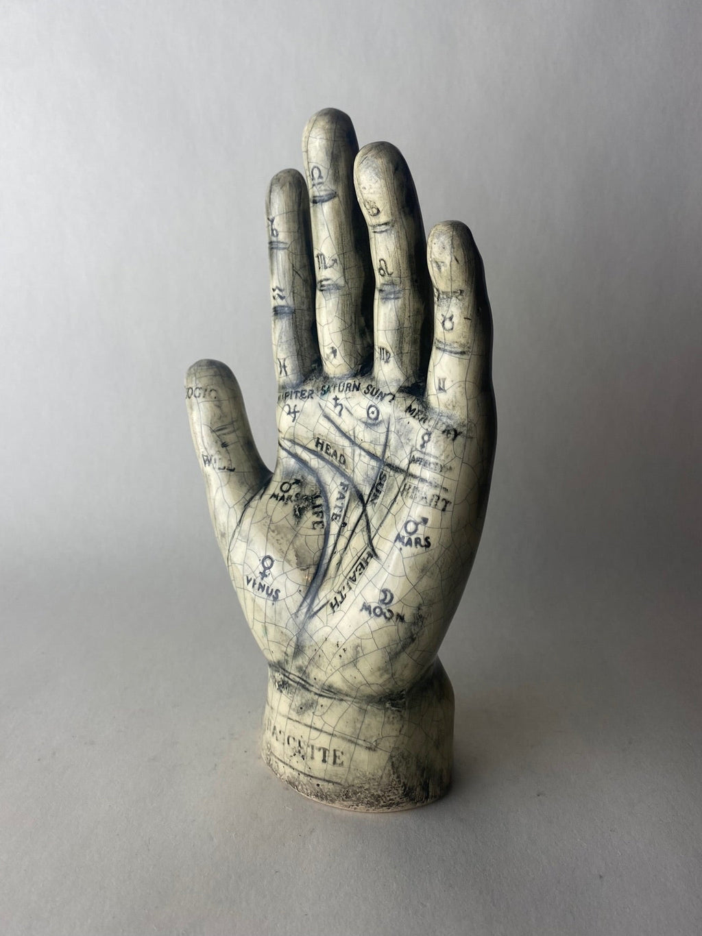 Raku Vintage Style Palmistry Hand