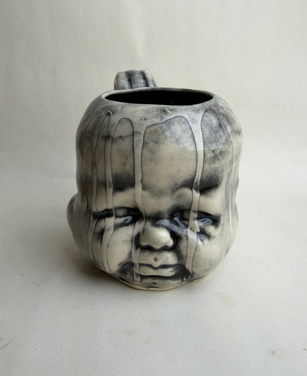 Three Face Baby Doll Head Mug