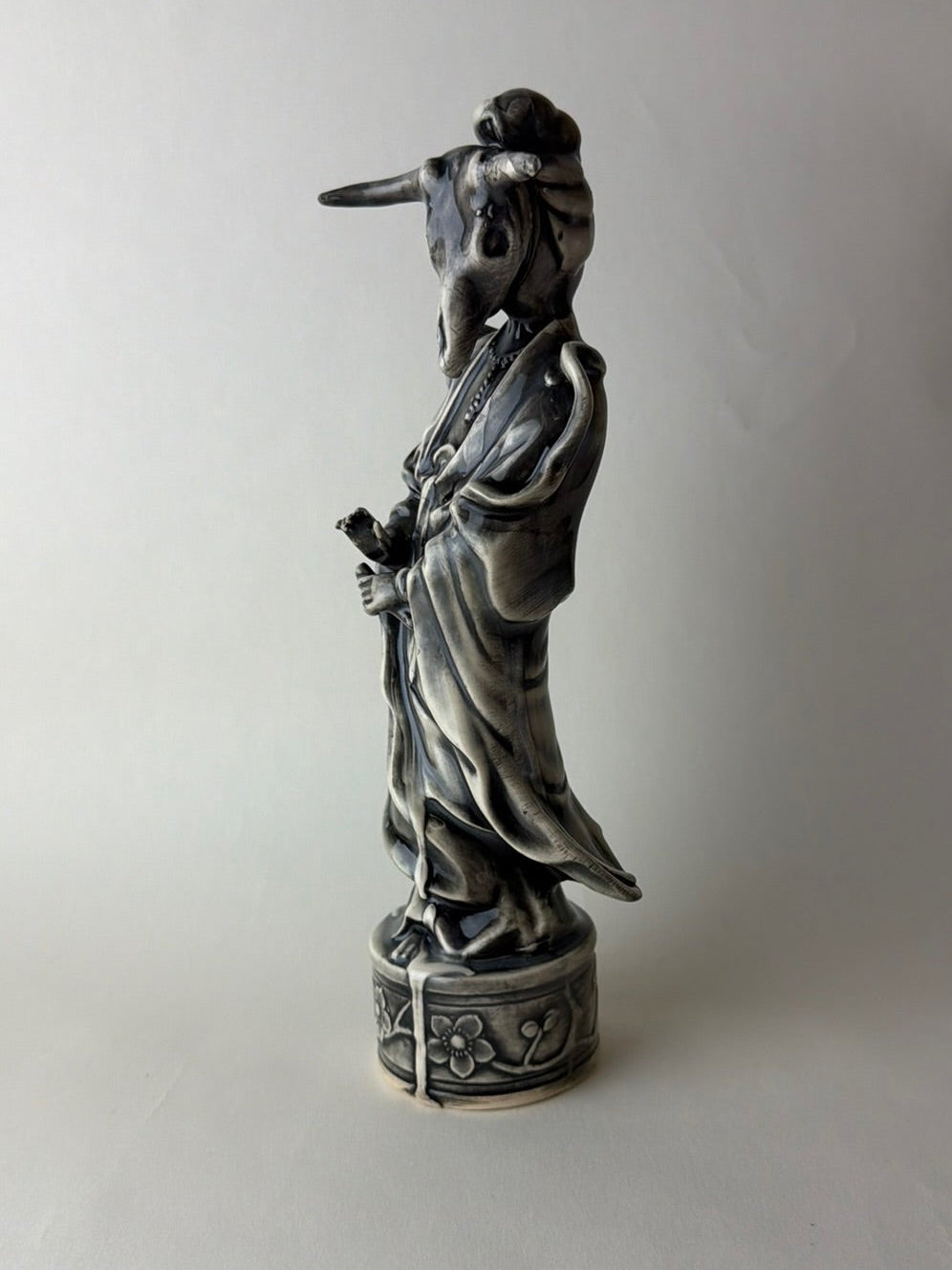 Masked Maiden Female Goddess With Steer Skull Head