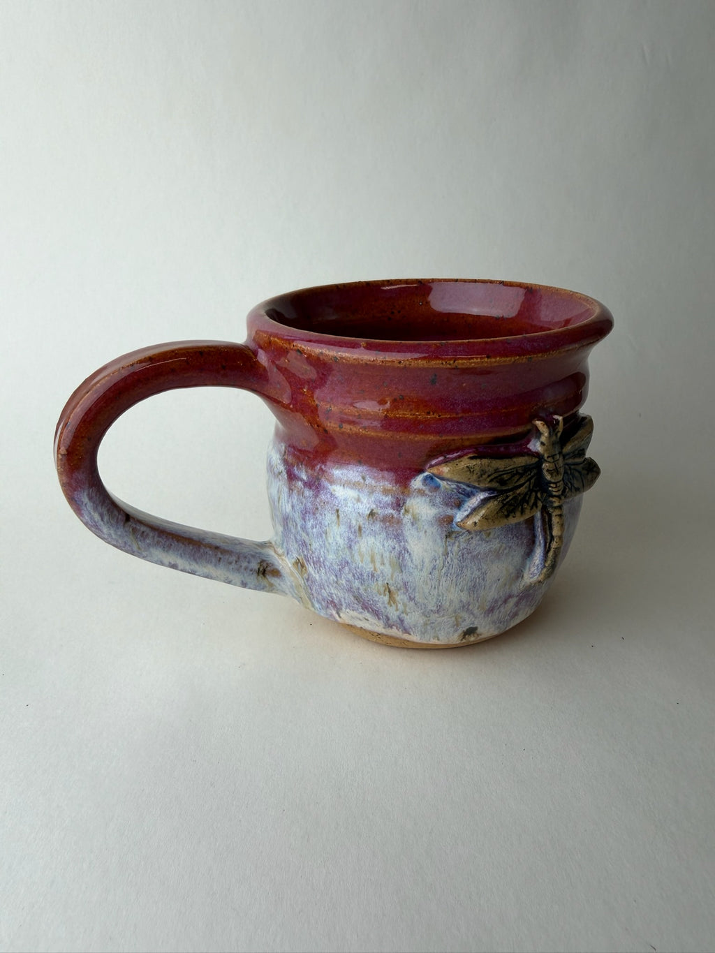 Dragonfly Wheel Thrown Mug