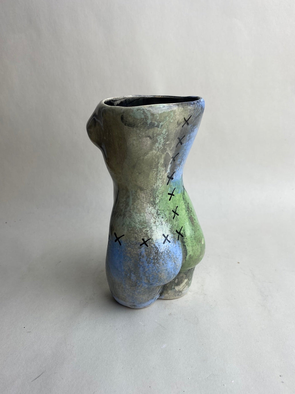 Patchwork Female Body Vase