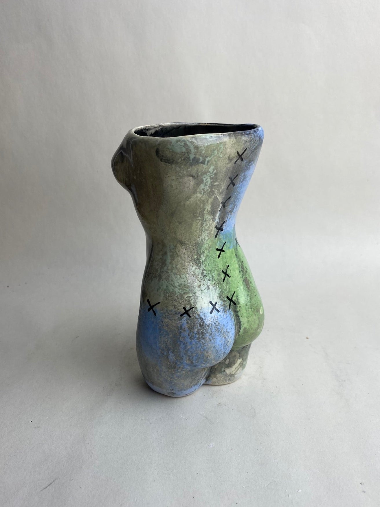 Patchwork Female Body Vase
