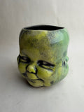 Three Face Baby Doll Head Planter